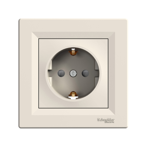 Розетка с заземляющим контактом с защ. шт. SE Asfora EPH2900223