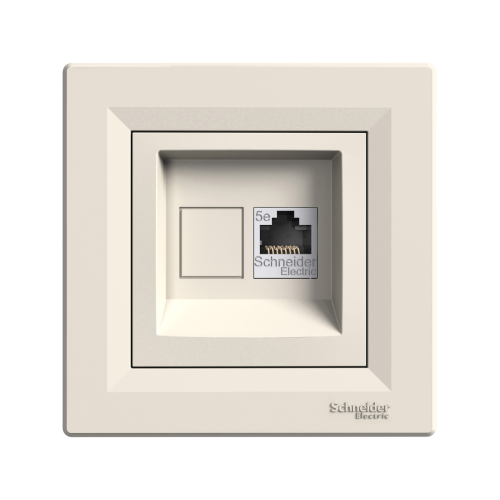 Розетка компьютерная RJ45 кат.5е UTP SE Asfora EPH4300123 крем