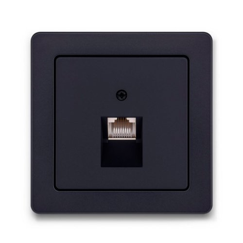 Комп'ютерна розетка 1-а Berker Q.1 антрацит