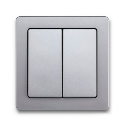 Вимикач 2-кл Berker Q.1 алюміній