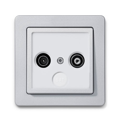 Телевізійна розетка кінцева Berker Q.1 алюміній