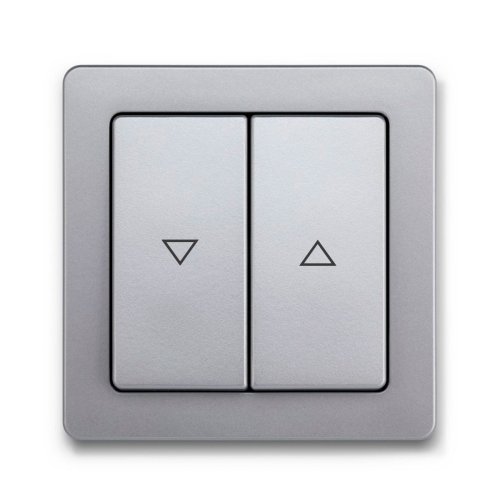 Вимикач 2-кл для жалюзі Berker Q.1 алюміній