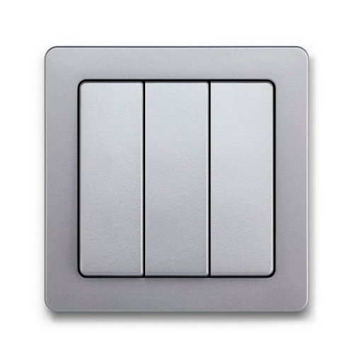 Вимикач 3-кл Berker Q.1 алюміній