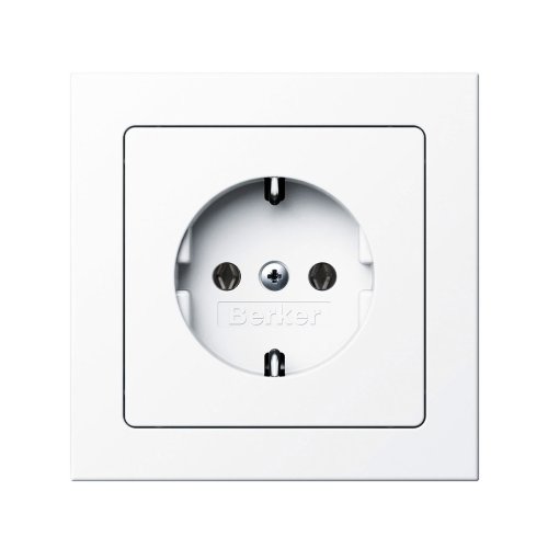 Розетка із з/к Berker Q.3 полярна білизна