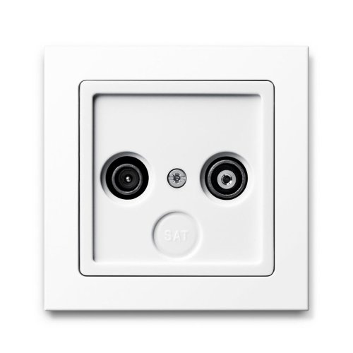 Телевизионная розетка проходная Berker Q.3 полярная белизна