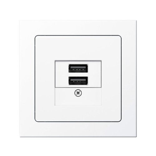 Розетка USB Berker Q.3 полярна білизна