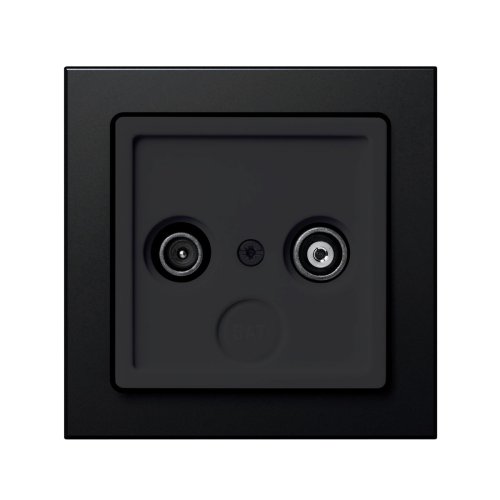 Телевизионная розетка проходная Berker Q.3 антрацит