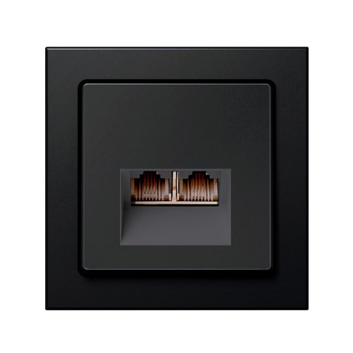 Комп'ютерна розетка 2-а Berker Q.3 антрацит