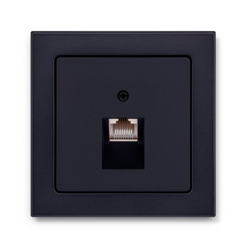 Комп'ютерна розетка 1-а Berker Q.3 антрацит