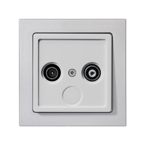 Телевізійна розетка кінцева Berker Q.3 алюміній