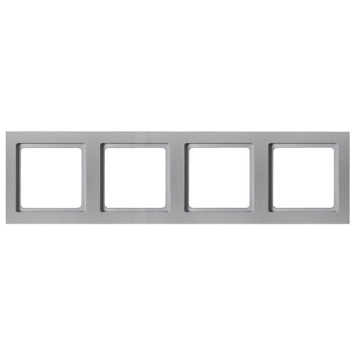 Рамка горизонтальная 4-я Berker Q.3 алюминий