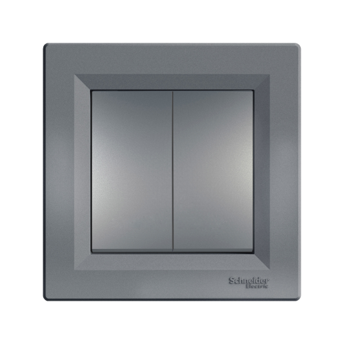 Вимикач 2-кл SE Asfora EPH0300162 сталь