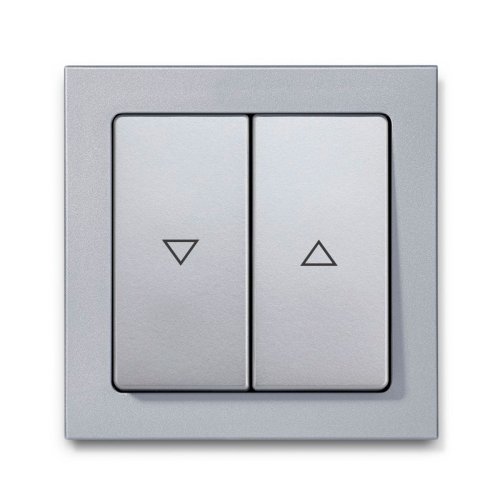 Выключатель 2-кл для жалюзи Berker Q.3 алюминий