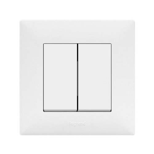Вимикач 2-кл Legrand Niloe STEP 863105 білий