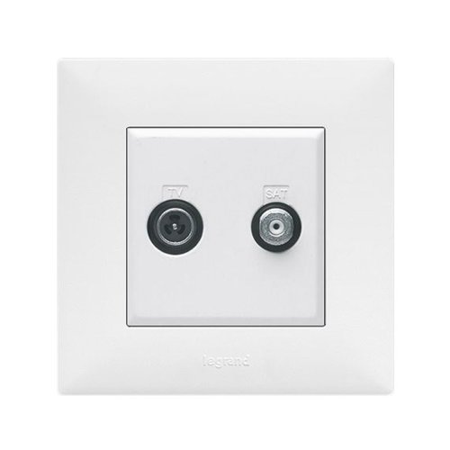 Телевізійна розетка прохідна Legrand Niloe STEP 863175 білий