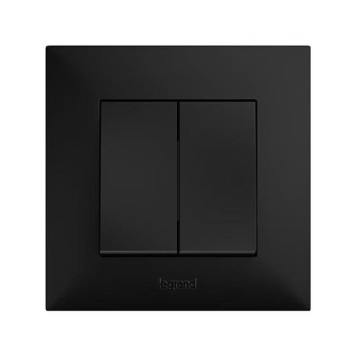 Перемикач прохідний 2-кл Legrand Niloe STEP 863508 чорний