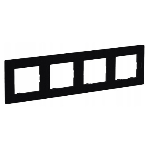 Рамка горизонтальна 4-м Legrand Niloe STEP 863594 чорний