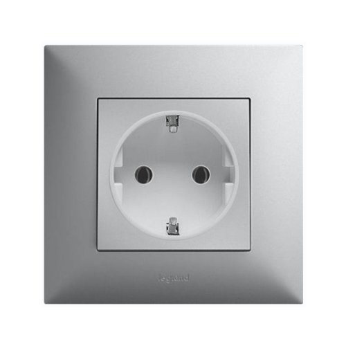 Розетка із з/к Legrand Niloe STEP 863321 алюминий