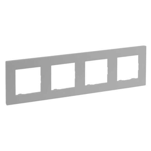 Рамка горизонтальная 4-я Legrand Niloe STEP 863394 алюміній