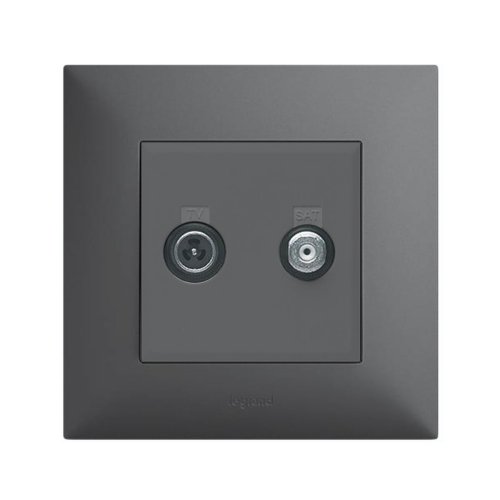 Телевизионная розетка оконечная Legrand Niloe STEP 863474 сталь