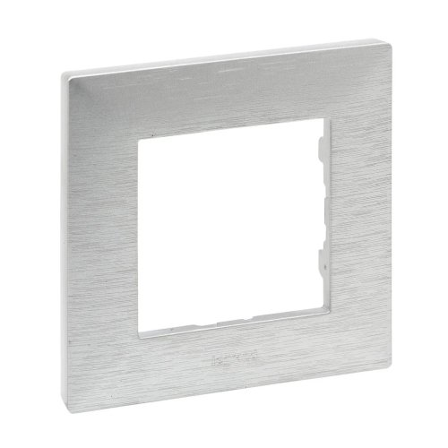 Рамка горизонтальная 1-я Legrand Niloe STEP 863891 фактурный алюминий