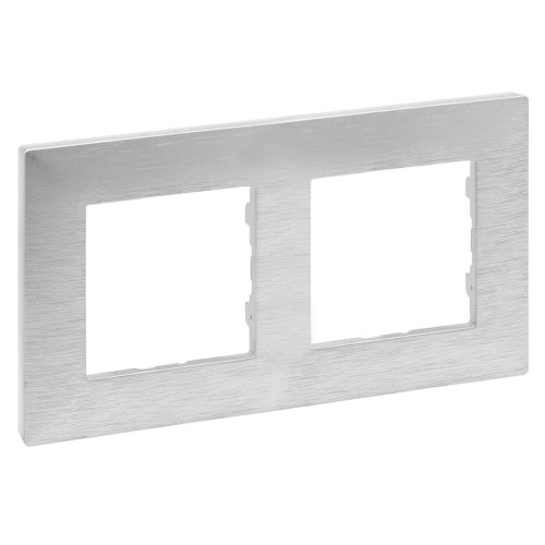 Рамка горизонтальная 2-я Legrand Niloe STEP 863892 фактурный алюминий