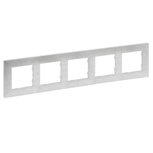 Рамка горизонтальна 5-м Legrand Niloe STEP 863895 фактурний алюміній