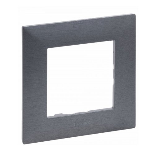 Рамка горизонтальна 1-м Legrand Niloe STEP 863991 фактурна сталь