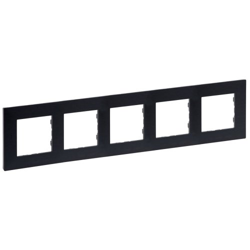 Рамка горизонтальная 5-я Legrand Niloe STEP 863995 фактурная сталь