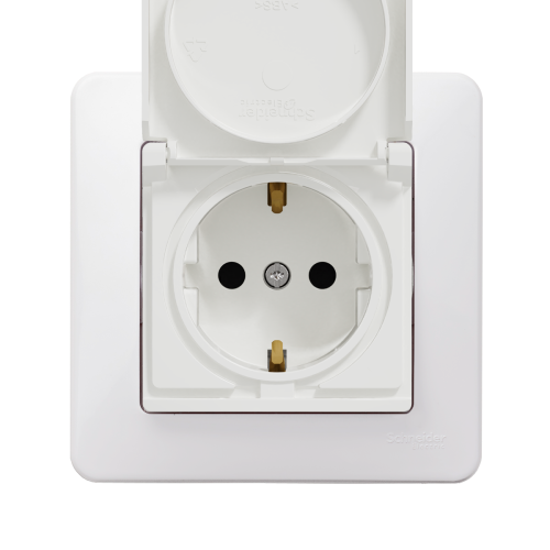 Розетка із з/к та кришкою SE Sedna Design SDD111024 білий