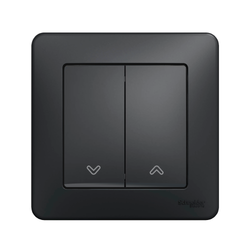 Вимикач 2-кл для жалюзі SE Sedna Design SDD114104 чорний
