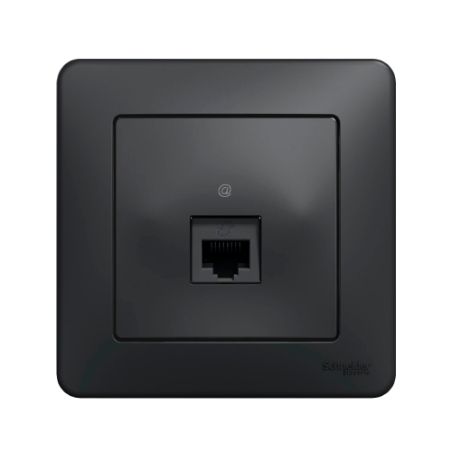 Комп'ютерна розетка 1-а SE Sedna Design SDD114451 чорний