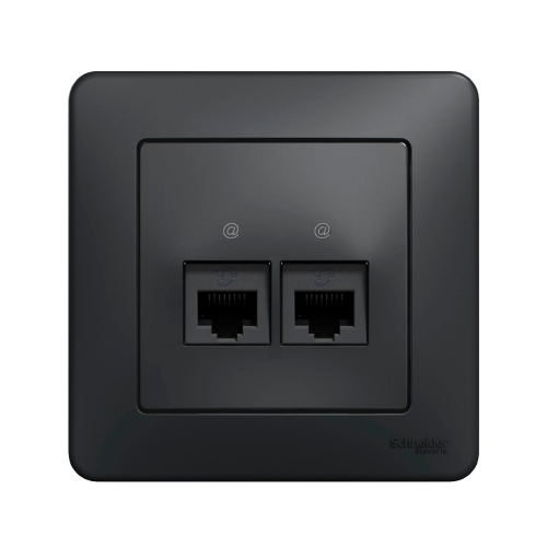 Компьютерная розетка 2-а SE Sedna Design SDD114452 черный