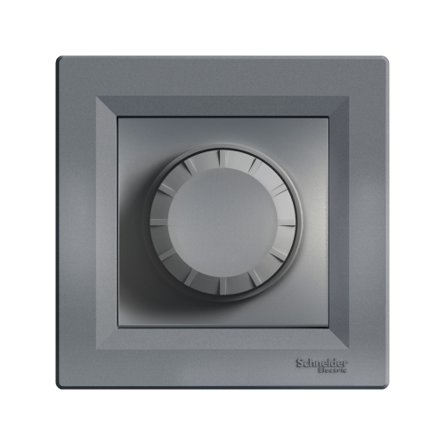 Світлорегулятор поворотний з підсвічуванням 40-600 Вт. SE Asfora EPH6500162 сталь