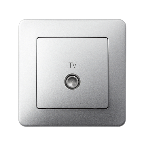 Телевизионная розетка проходная SE Sedna Design SDD113471 алюминий