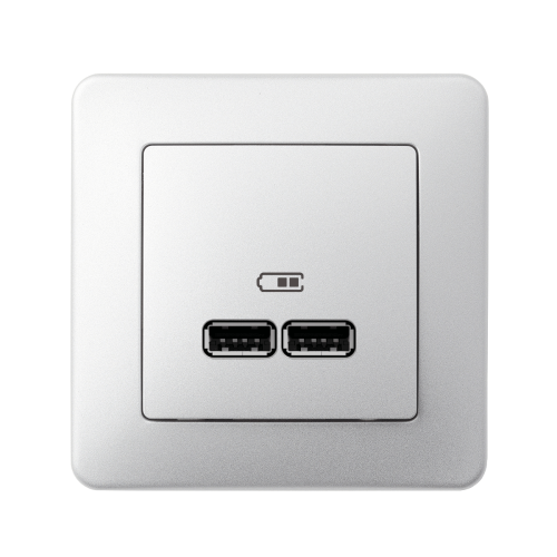 Розетка USB SE Sedna Design SDD113401 алюміній