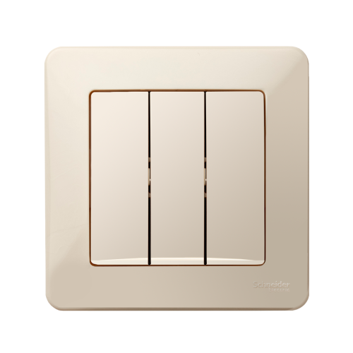 Вимикач 3-кл SE Sedna Design SDD112103 бежевий
