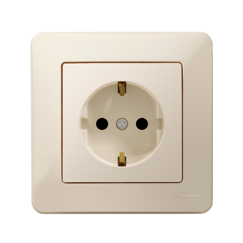 Розетка с з/к SE Sedna Design SDD112022 бежевый