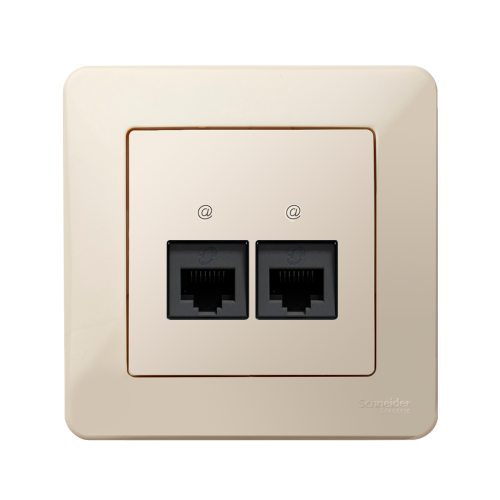 Компьютерная розетка 2-а SE Sedna Design SDD112452 бежевый