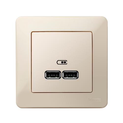 Розетка USB SE Sedna Design SDD112401 бежевый