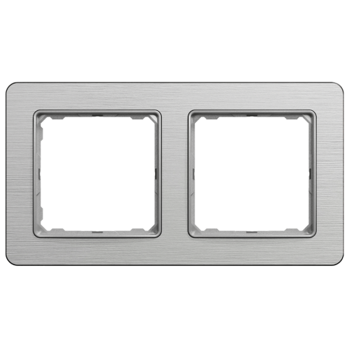 Рамка горизонтальна 2-м SE Sedna Elements SDD370802 алюміній матовий