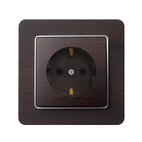 Розетка із з/к SE Sedna Elements SDD181022 венге