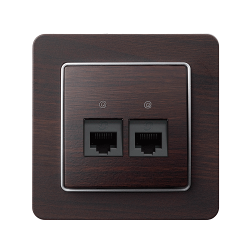 Комп'ютерна розетка 2-а SE Sedna Elements SDD181452 венге