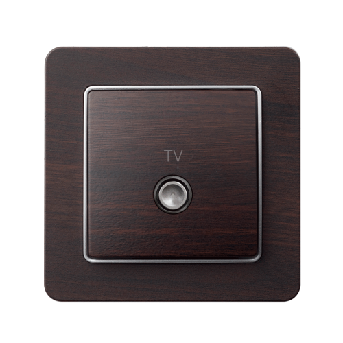 Телевізійна розетка прохідна SE Sedna Elements SDD181471 венге