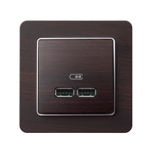 Розетка USB SE Sedna Elements SDD181401 венге