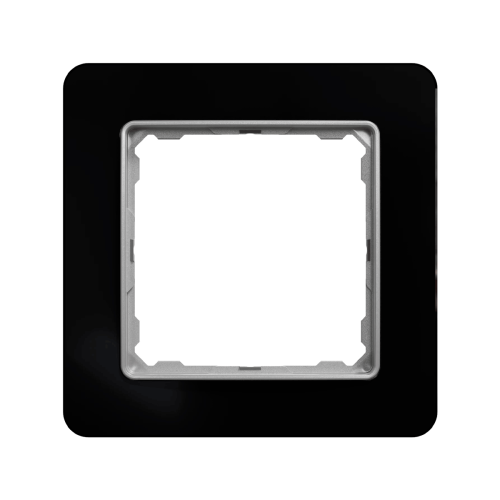 Рамка горизонтальная 1-я SE Sedna Elements SDD361801 черное стекло
