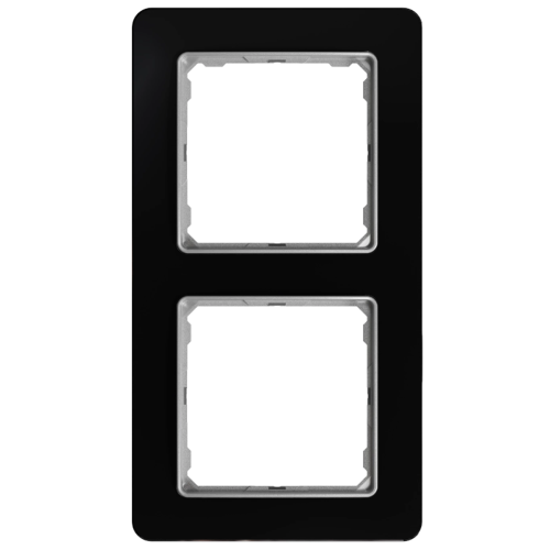 Рамка вертикальная 2-я SE Sedna Elements SDD361802 черное стекло