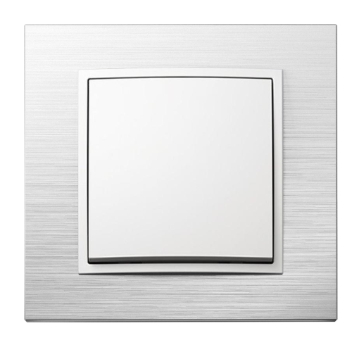 Рамка горизонтальна 1-м Berker B.7 нержавіюча сталь / полярна білизна