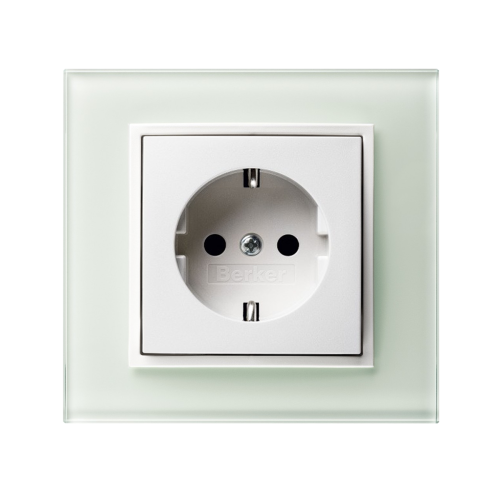 Рамка горизонтальна 1-м Berker B.7 скляна полярна білизна