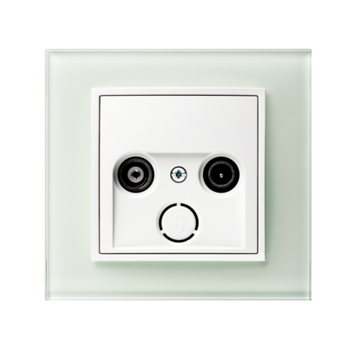 Рамка горизонтальна 1-м Berker B.7 скляна полярна білизна